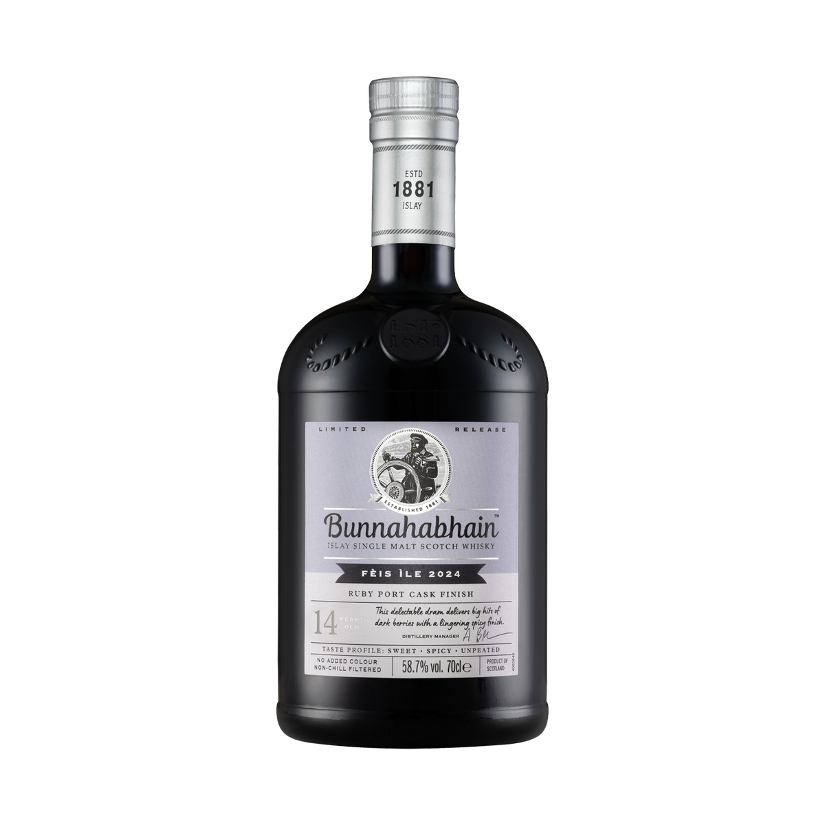 Bunnahabhain 14 Year Old Ruby Port Cask Finish Bottle