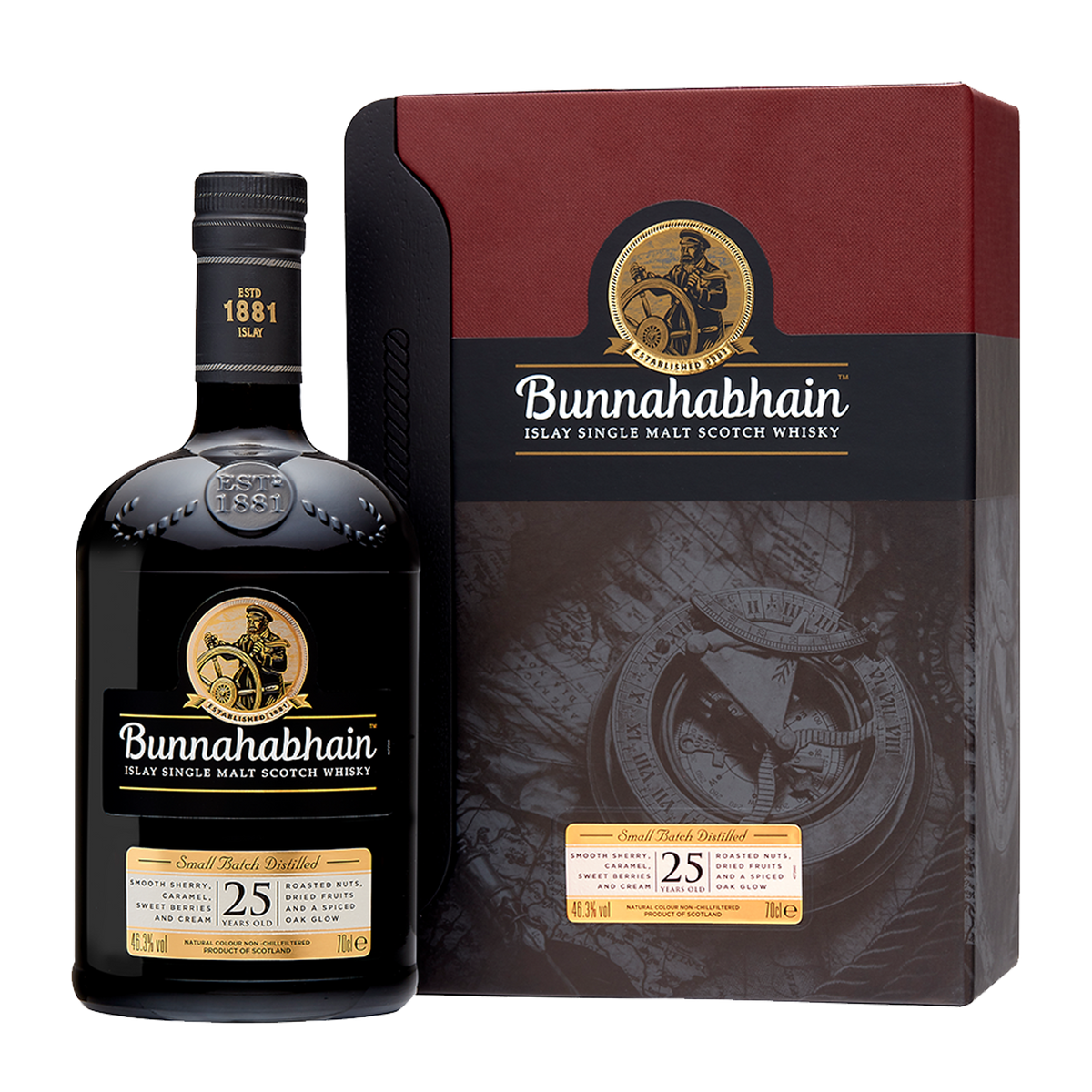 Bunnahabhain 25 Year Old Bottle and Pack