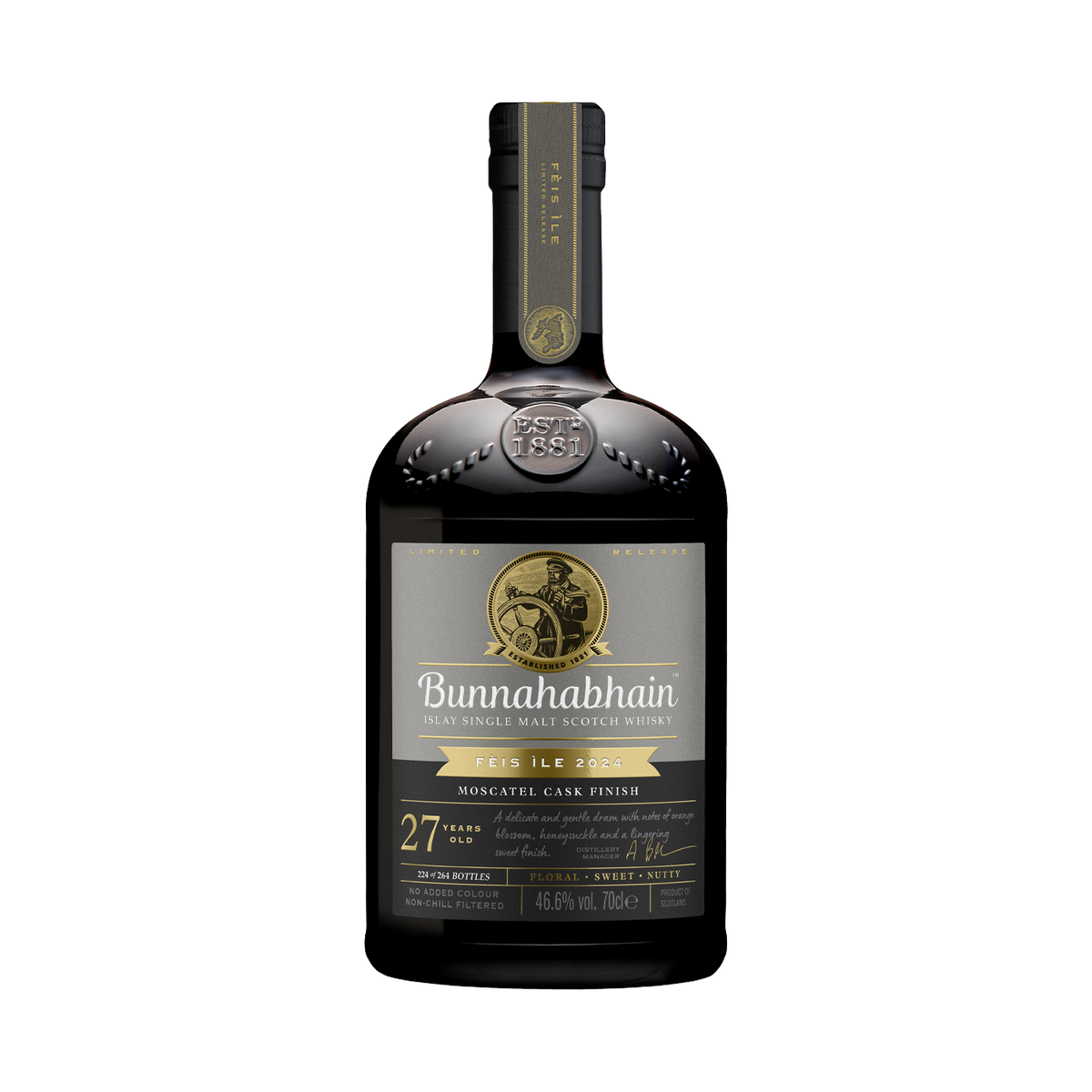 Bunnahabhain 27 Year Old Moscatel Cask Finish Bottle