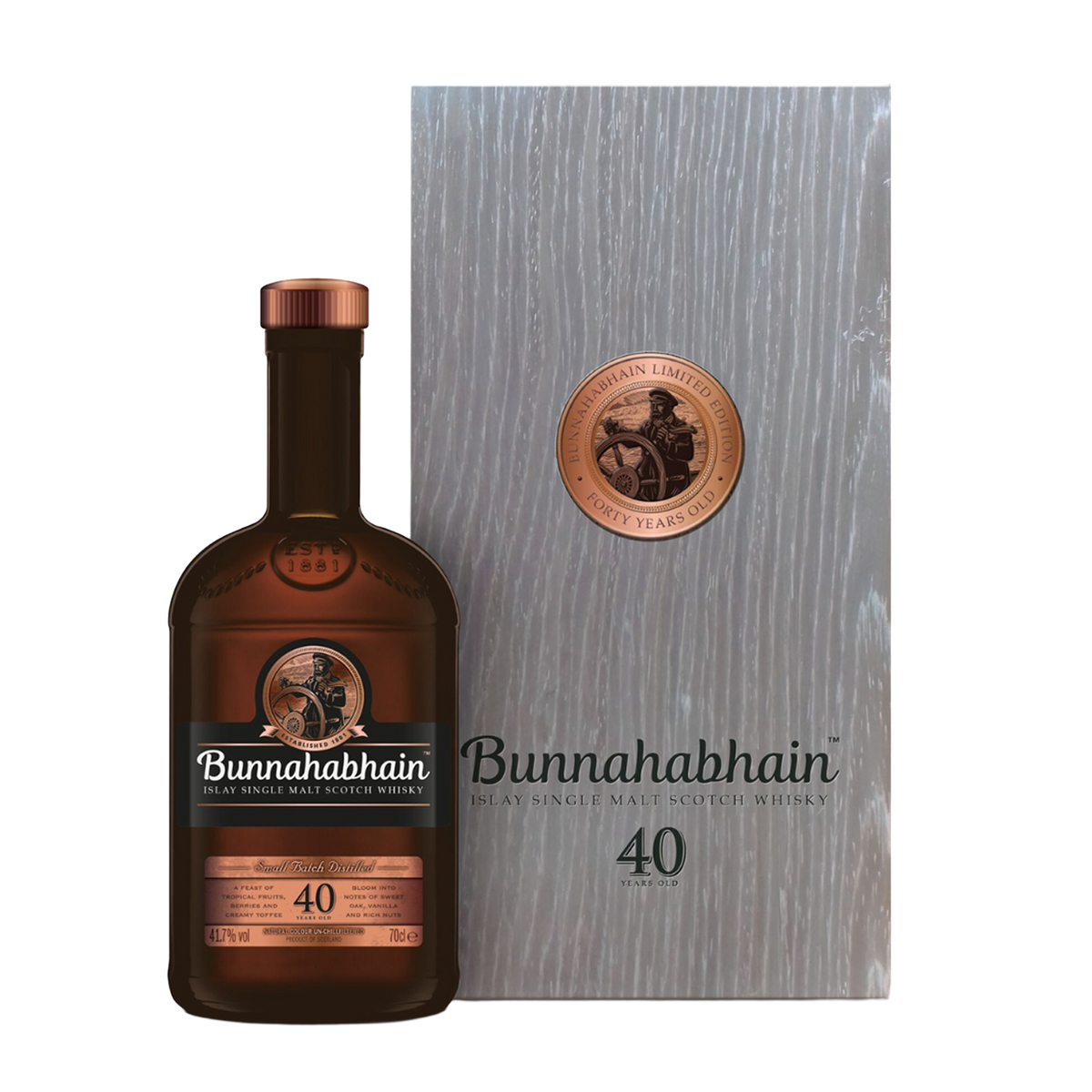 Bunnahabhain 40 Year Old Bottle and Pack