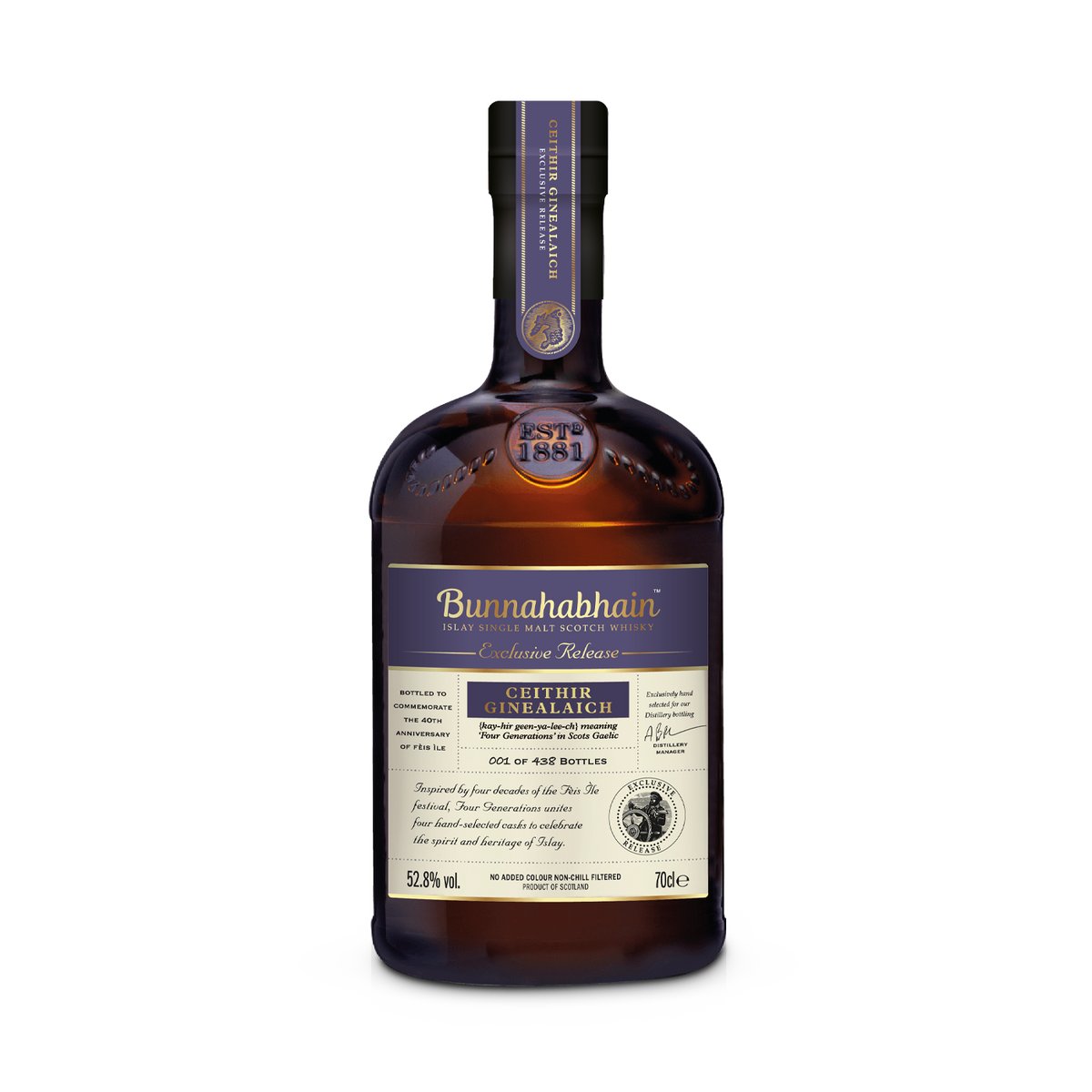 Bunnahabhain Ceither Ginealaich Bottle