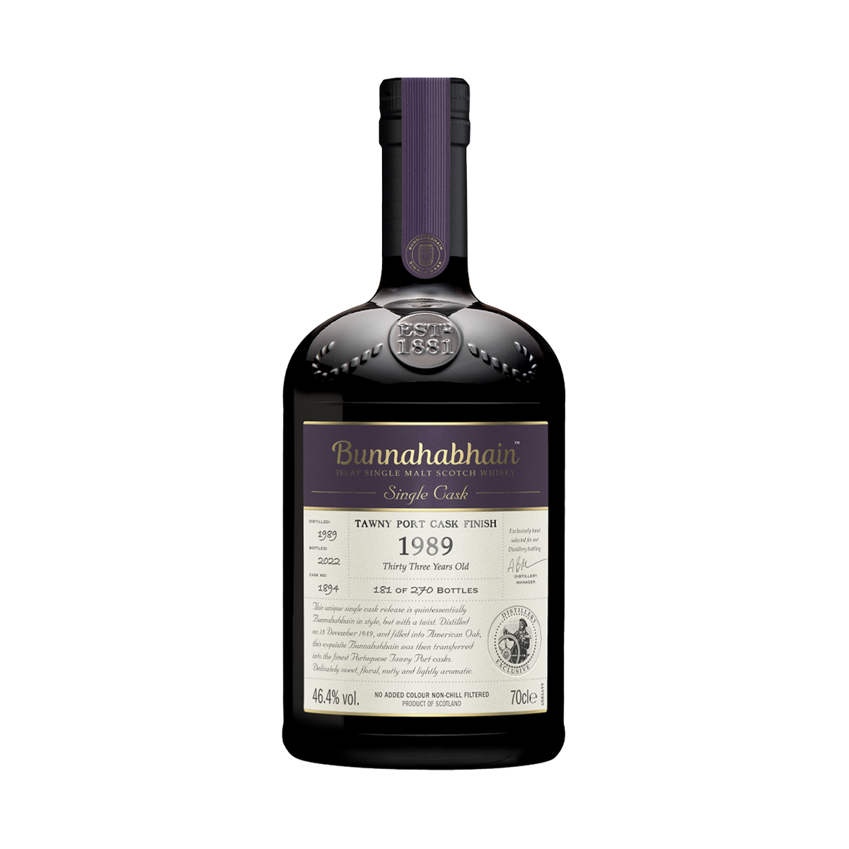 Bunnahabhain Single Cask Tawny Port Cask Finish Bottle