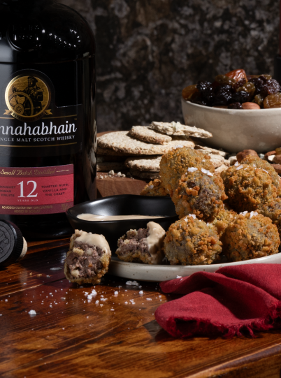 Haggis Bon Bons with Bunnahabhain Whisky Sauce