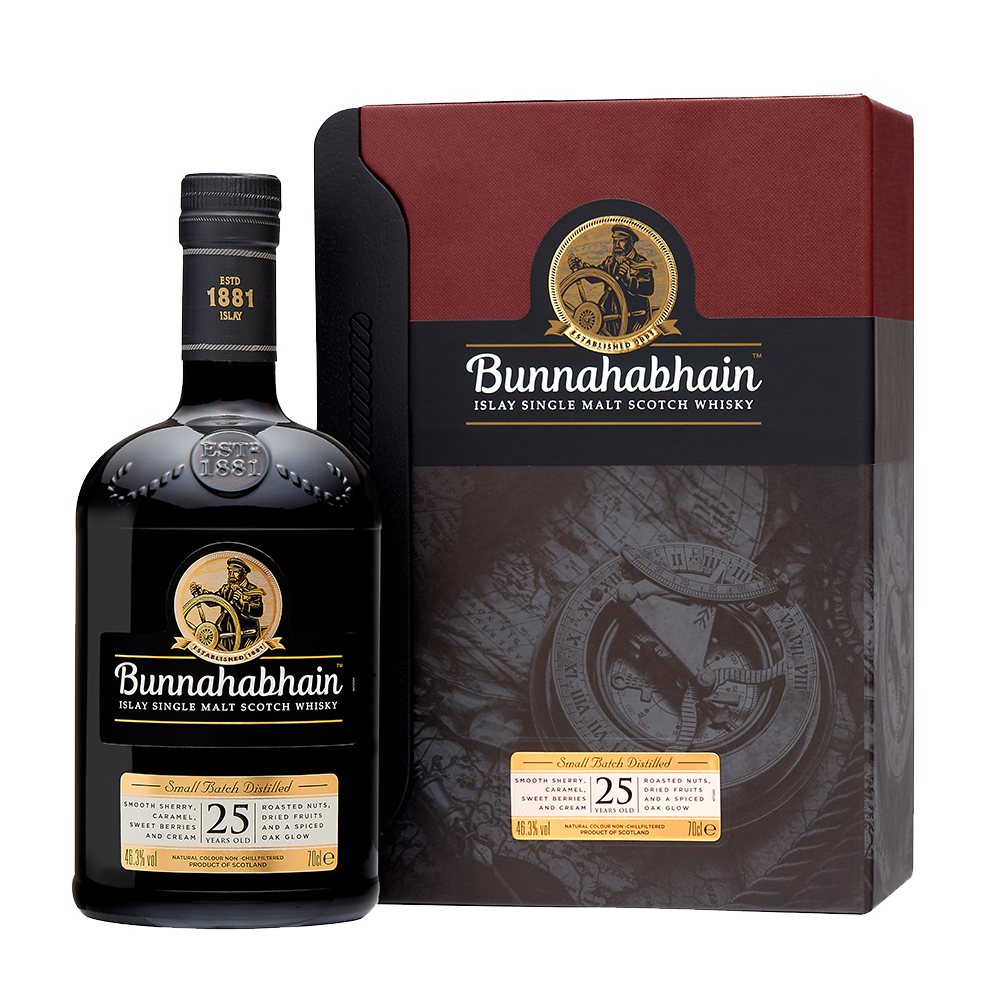 Bunnahabhain 25 bottle and box