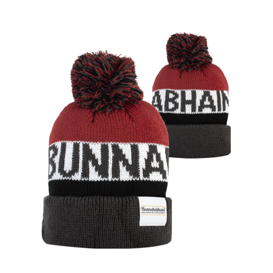Bunnahabhain colourful whisky hat with a bobble on top