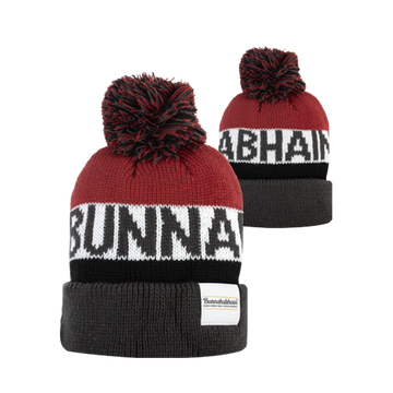 Bunnahabhain colourful whisky hat with a bobble on top